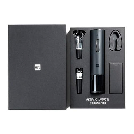 Электроштопор с набором аксессуаров Huo Hou Electric Wine Bottle Opener Black
