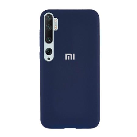 Накладка Silicone Case для Mi Note 10 (Темно-синий)