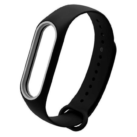 Ремешок для Mi Band 3/4 Черный/белый
