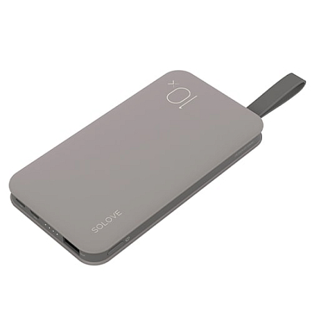 Внешний аккумулятор SOLOVE X8 Power Bank 10000 mAh Серый