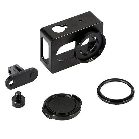 Металический корпус+трипод+крышка для линзы для Yi 4K (4k+) Action Camera (A244)