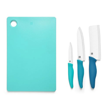 Набор керамических ножей с разделочной доской Huo Hou
