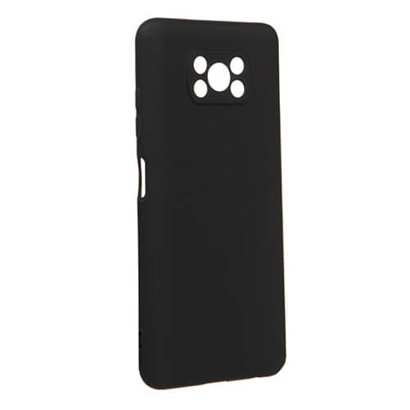 Накладка Silicon Microfiber DF для Poco X3 Черный
