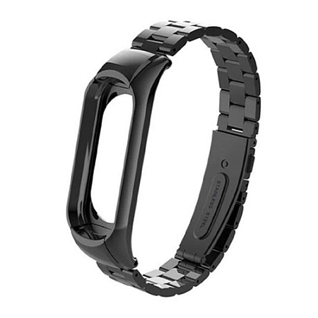 Ремешок металлический для Mi Band 5 Metal Черный