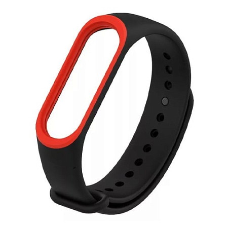 Ремешок для Mi Band 3/4 Черный/красный
